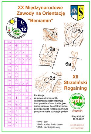Zawody na Orientacj� 'Beniamin' - rogaining - Strzelin Bia�y Ko�ci�