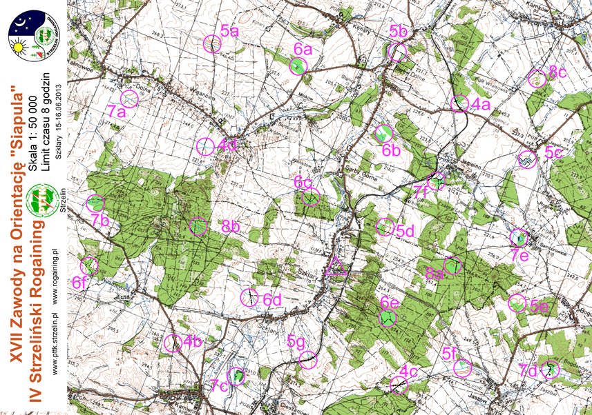 Zawody na Orientacj� 'Siapula' - rogaining - Strzelin