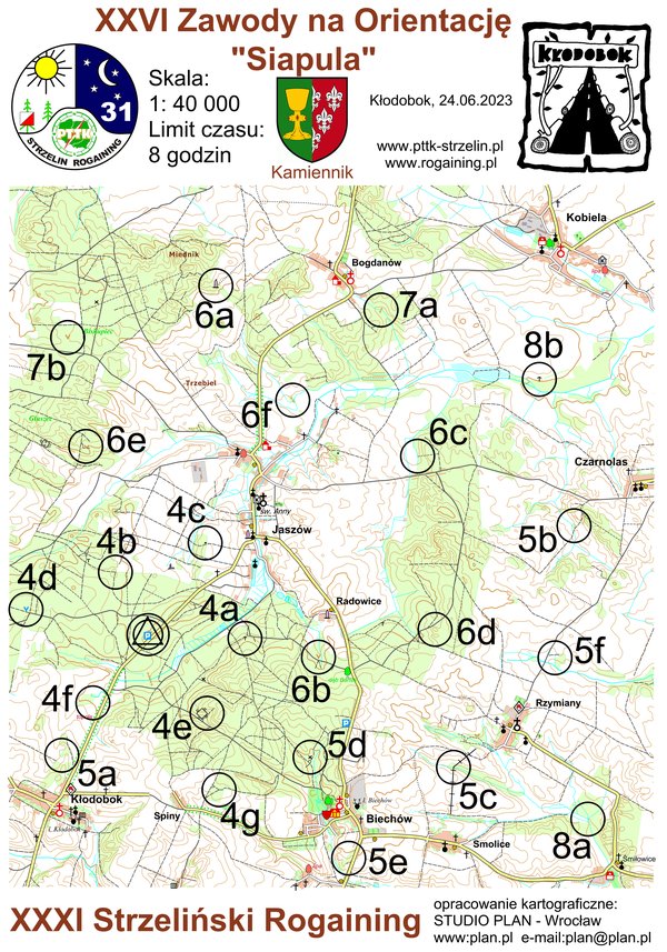 Zawody na Orientację 'Siapula' - rogaining - Strzelin Kłodobok 